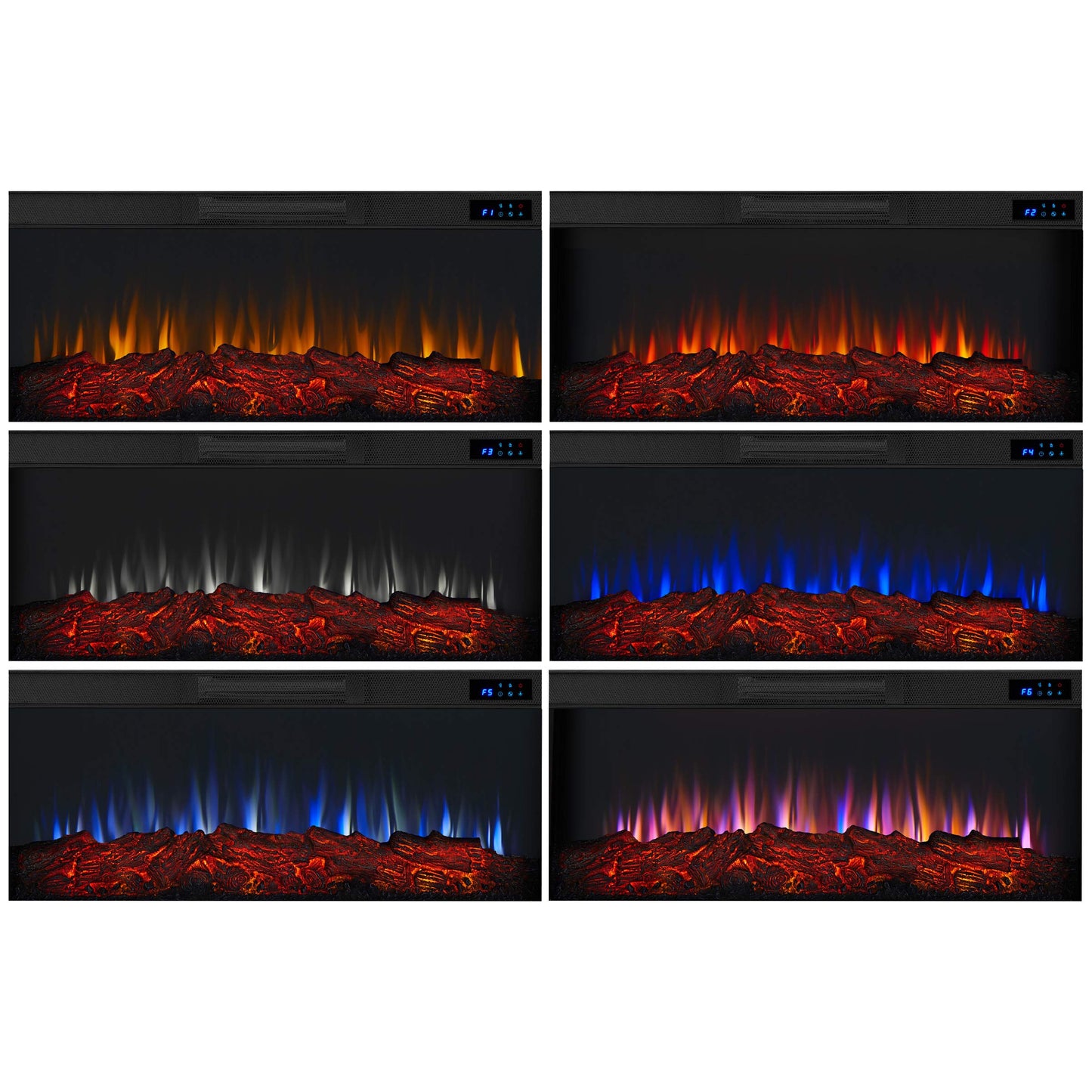 68" Electric Fireplace with Mantel and Remote Control