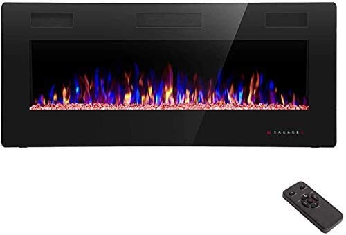 Ultra Thin Recessed Wall Mounted Electric Fireplace