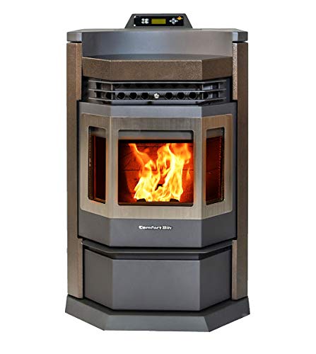 Pellet Stove with 80 lb Hopper and Stainless Trim