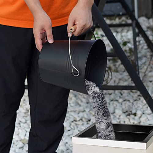 Fireplace Ash Bucket with Lid and Carry Handle