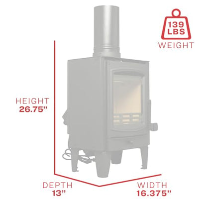 Wood Burning Stove for Spaces up to 750 Sq Ft