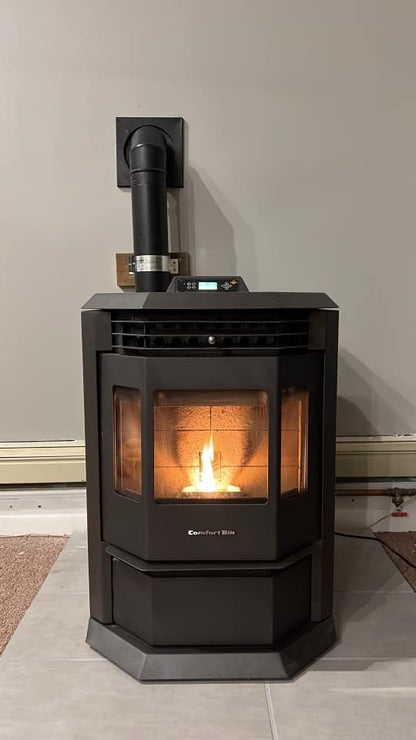 Pellet Stove with 55 lb Hopper for Large Spaces