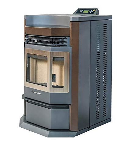 Pellet Stove with 80 lb Hopper and Stainless Trim