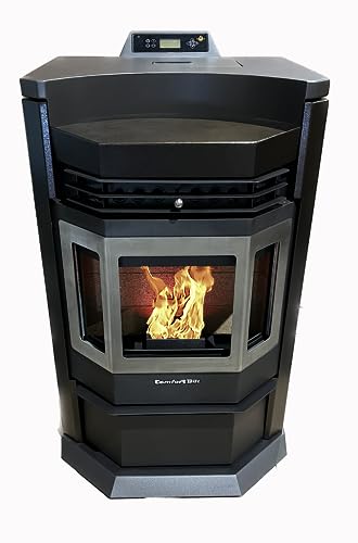 Pellet Stove with 80 lb Hopper and Stainless Trim