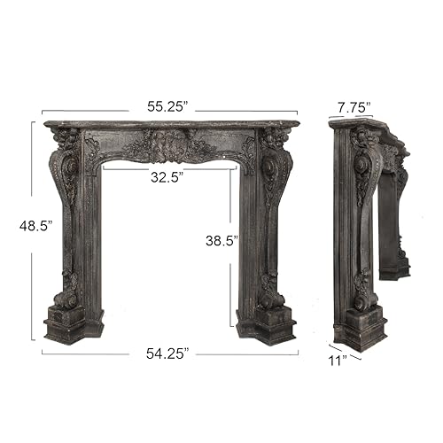Decorative Wood Fireplace Mantel with Shelf