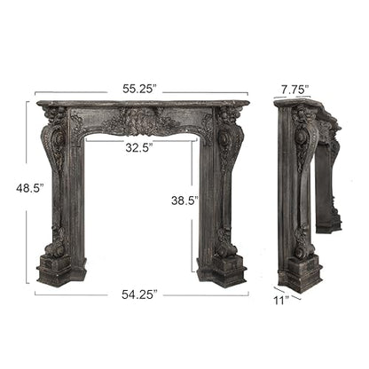 Decorative Wood Fireplace Mantel with Shelf