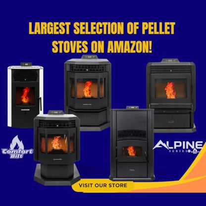 Compact Pellet Stove with 47 lb Hopper Capacity