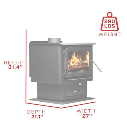 EPA Certified Wood Burning Stove for Large Spaces
