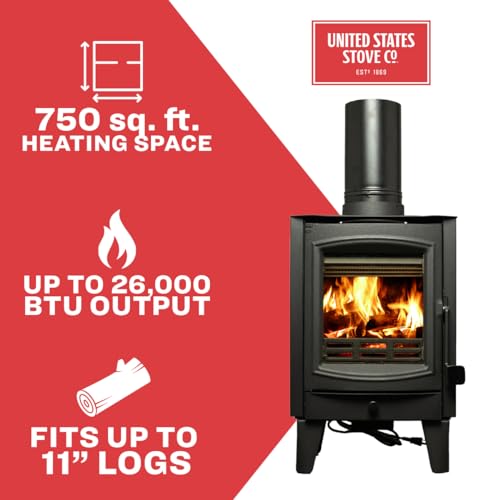 Wood Burning Stove for Spaces up to 750 Sq Ft