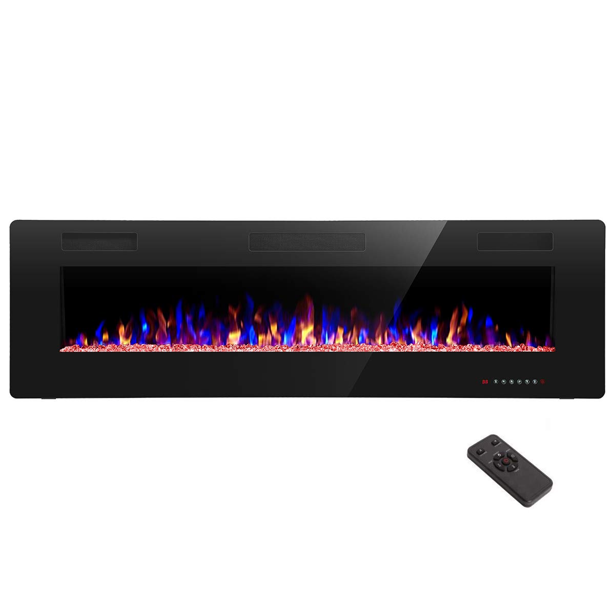 Ultra Thin Recessed Wall Mounted Electric Fireplace