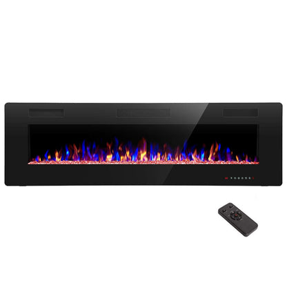 Ultra Thin Recessed Wall Mounted Electric Fireplace