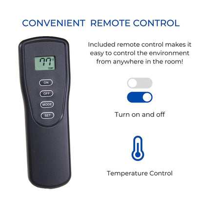 Ventless Dual Fuel Gas Fireplace Insert with Remote