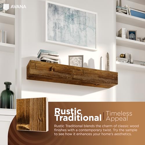 Natural Wood Fireplace Mantel Shelf Surround
