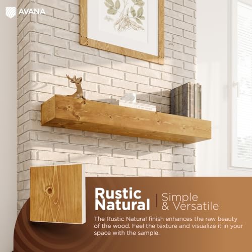Natural Wood Fireplace Mantel Shelf Surround