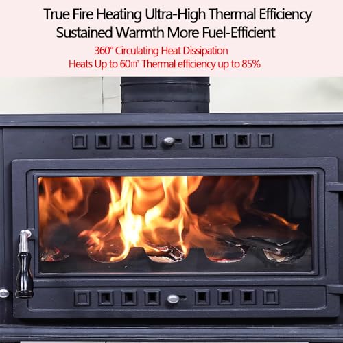 Wood Burning Stove with Large Viewing Glass