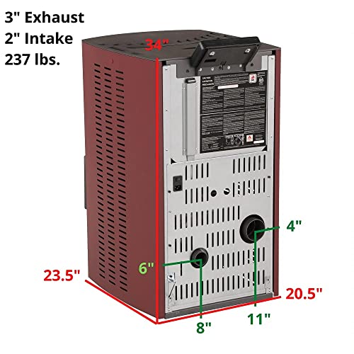 Compact Pellet Stove with 47 lb Hopper Capacity