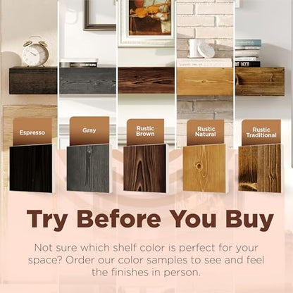 Natural Wood Fireplace Mantel Shelf Surround