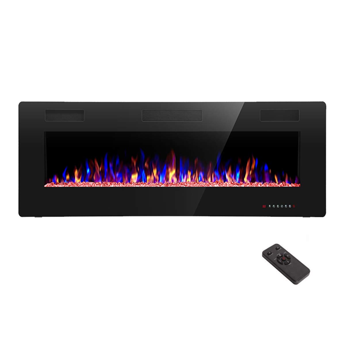 Ultra Thin Recessed Wall Mounted Electric Fireplace