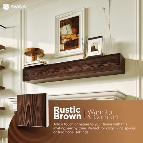 Natural Wood Fireplace Mantel Shelf Surround