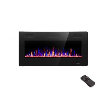 Ultra Thin Recessed Wall Mounted Electric Fireplace
