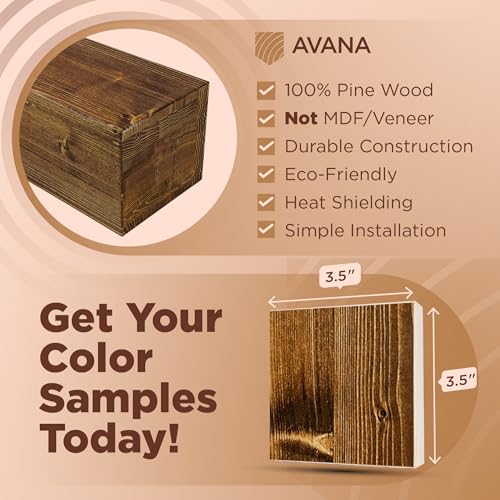 Natural Wood Fireplace Mantel Shelf Surround