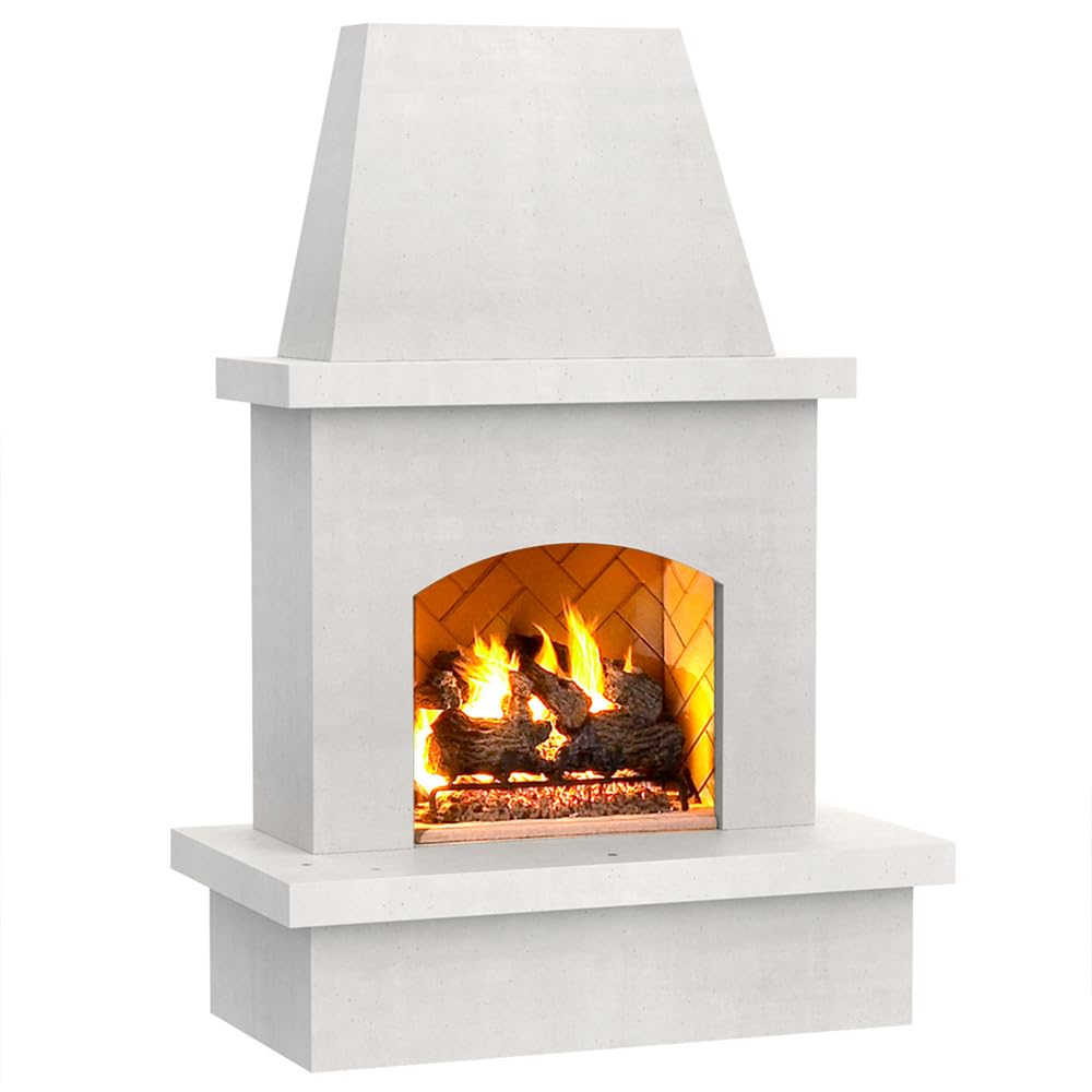 Outdoor Gas Fireplace with Vented Design