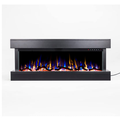 Smart Wall Mounted Electric Fireplace with Mantel