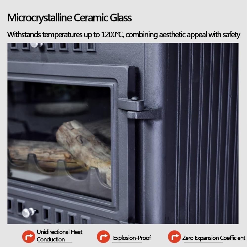 Wood Burning Stove with Large Viewing Glass