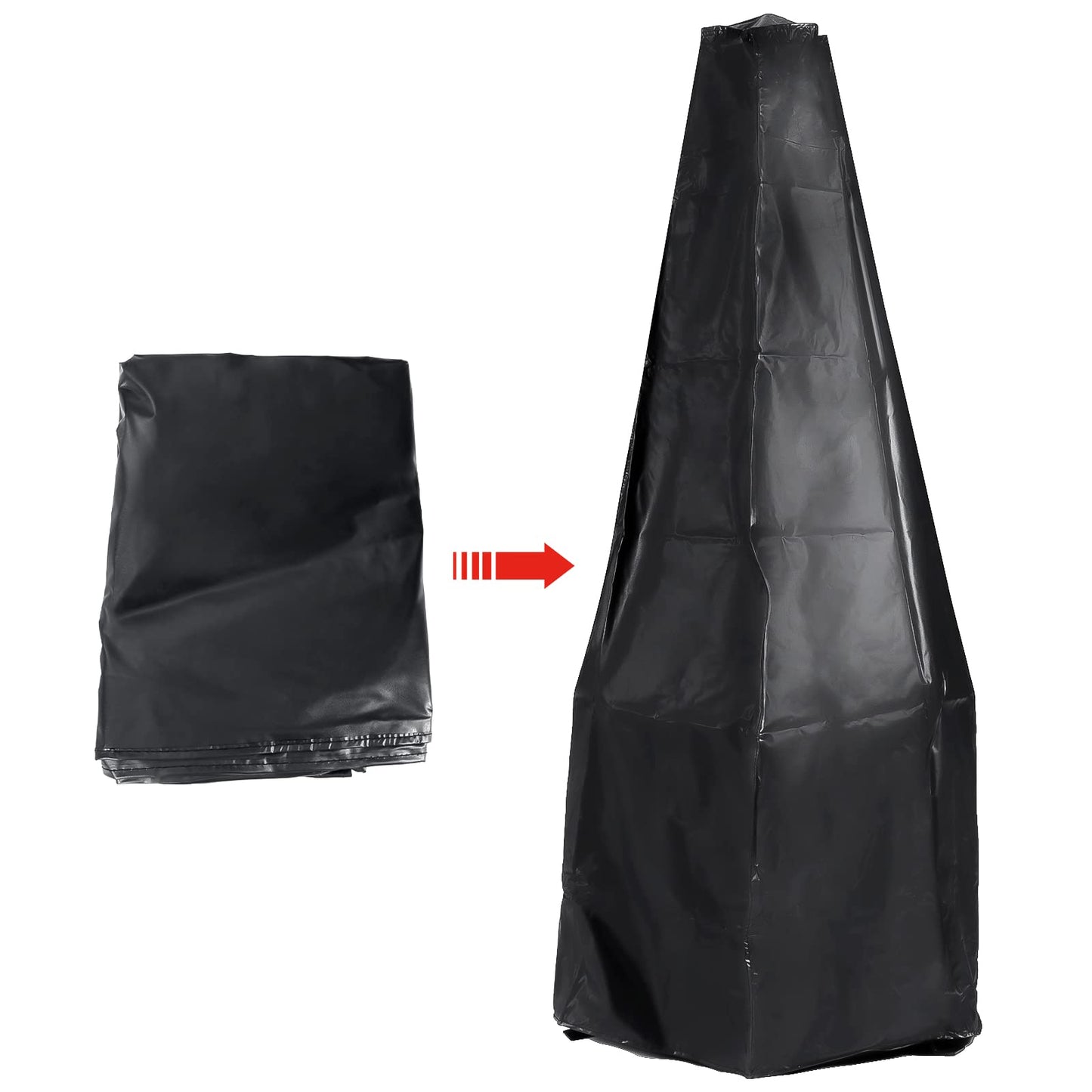 Outdoor Chiminea Fireplace with Cover for Patio and Backyard