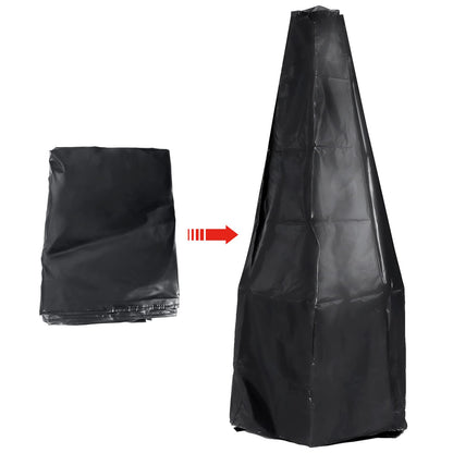 Outdoor Chiminea Fireplace with Cover for Patio and Backyard