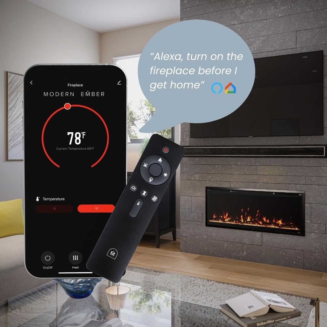 Slim Wall Mounted Electric Fireplace