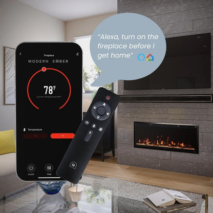 Slim Wall Mounted Electric Fireplace