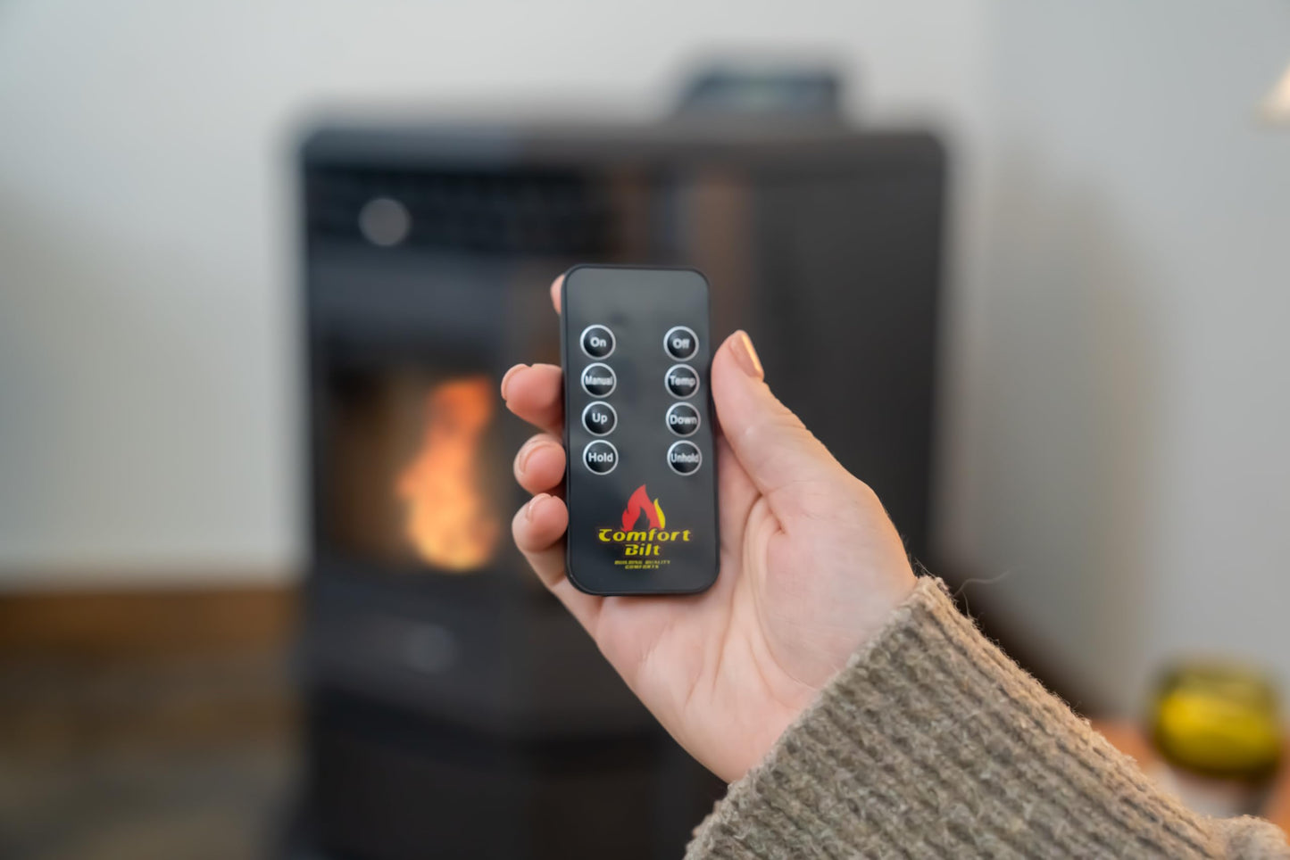 Pellet Stove with 55 lb Hopper for Large Spaces