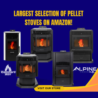 Mini Pellet Stove with 25 lb Hopper Capacity