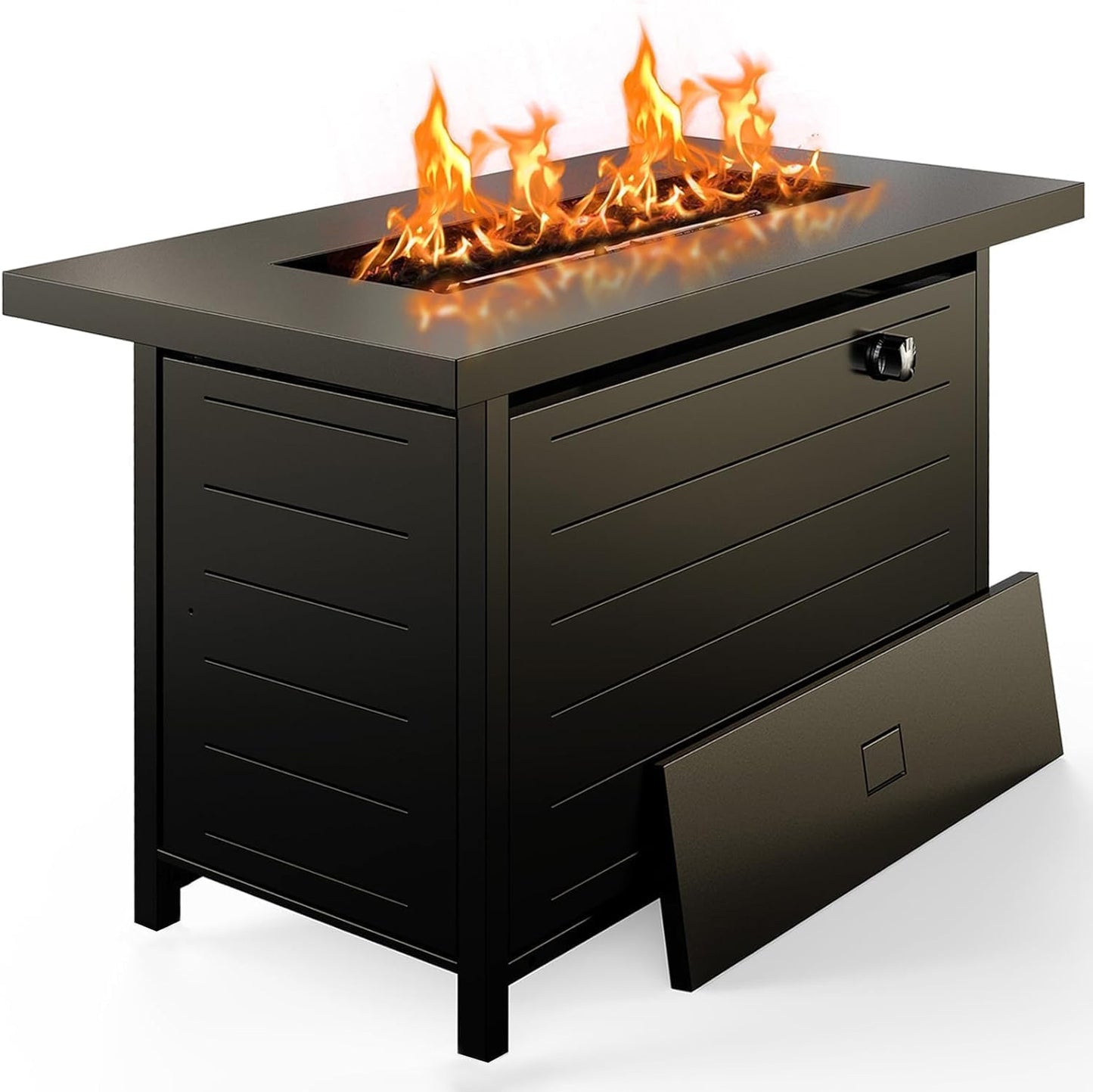 Outdoor Gas Fire Pit Table with Hidden Tank Storage