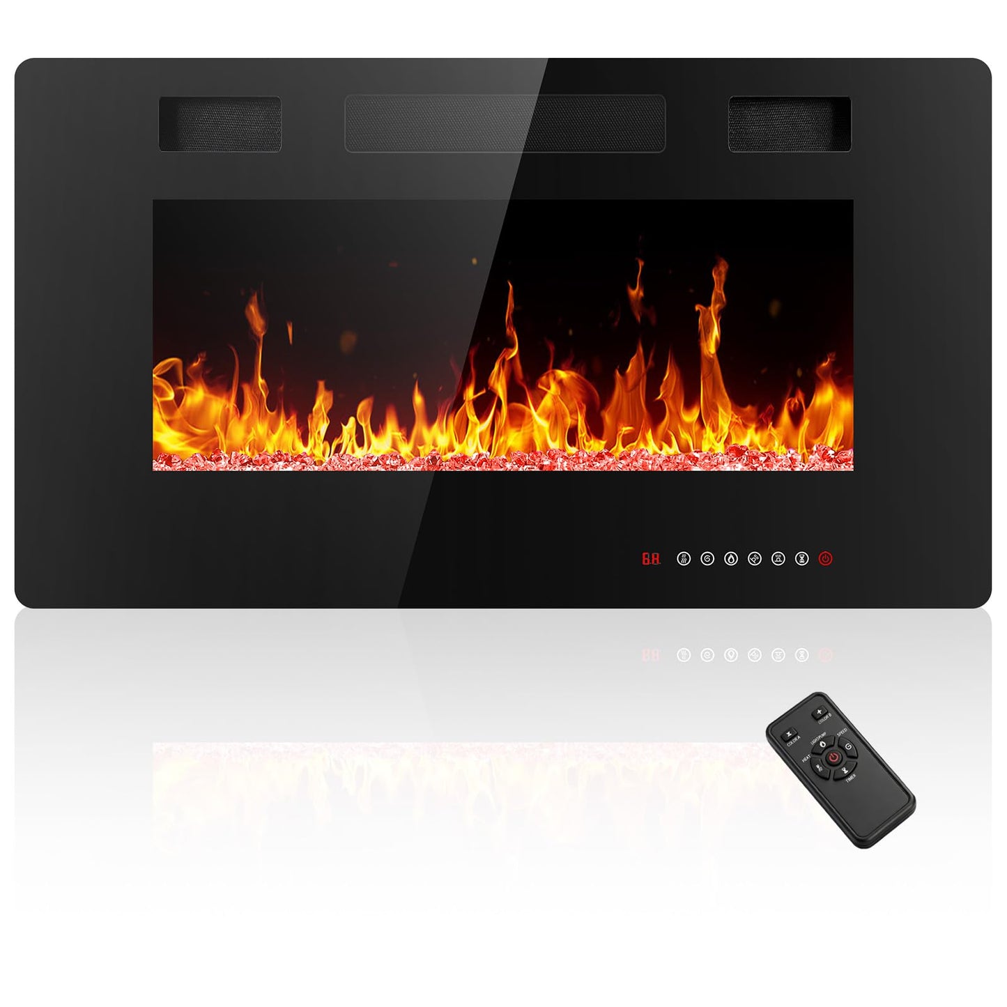 Recessed Wall Mounted Electric Fireplace