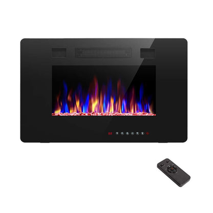 Ultra Thin Recessed Wall Mounted Electric Fireplace