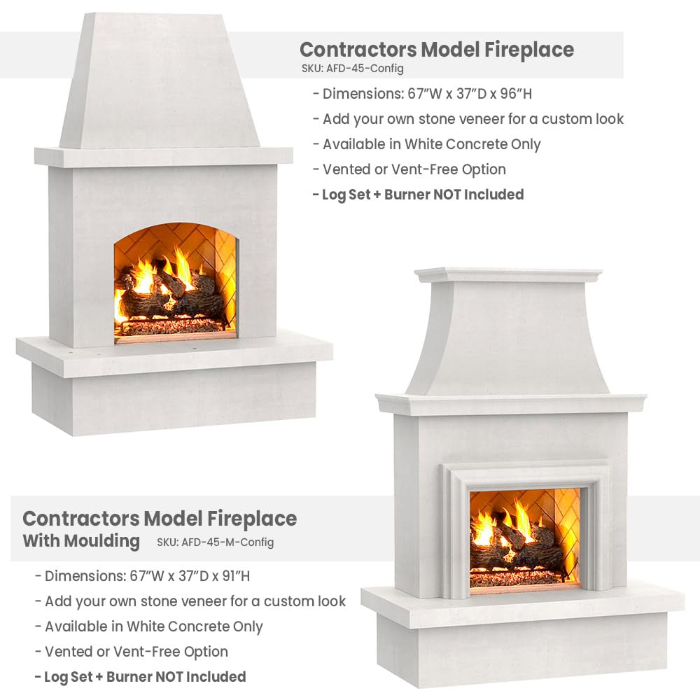 Outdoor Gas Fireplace with Vented Design