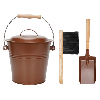 Fireplace Ash Bucket with Lid and Carry Handle