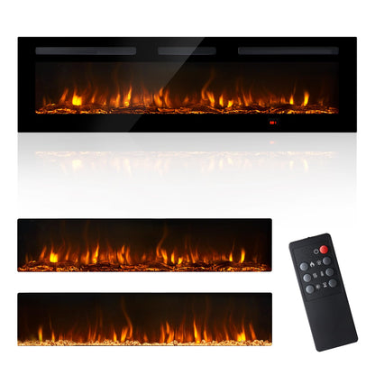 OneBlis Electric Fireplace, Adjustable Color Flame