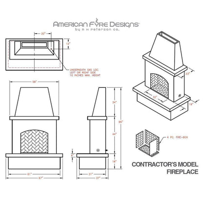 Outdoor Gas Fireplace with Vented Design