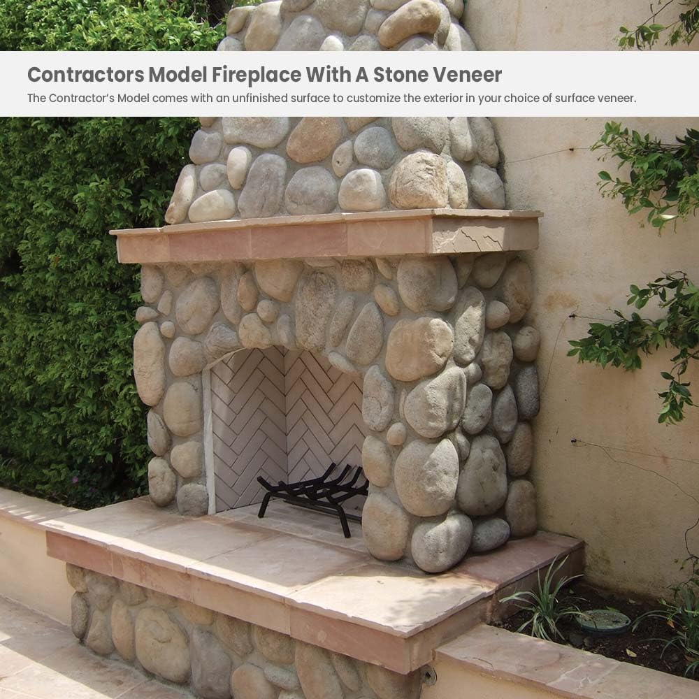 Outdoor Gas Fireplace with Vented Design