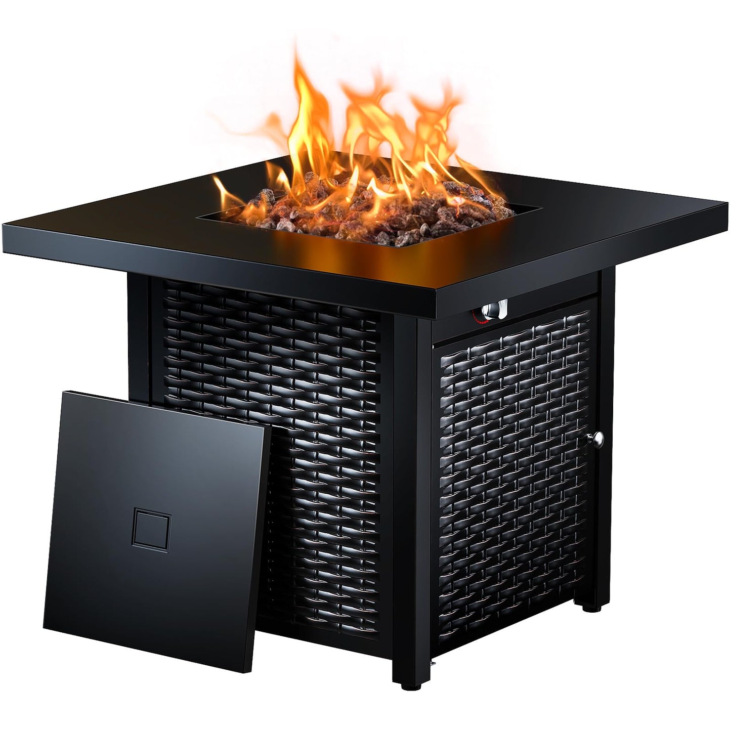 Outdoor Gas Fire Pit Table with Hidden Tank Storage