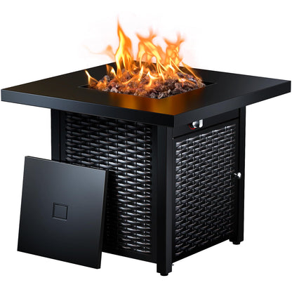 Outdoor Gas Fire Pit Table with Hidden Tank Storage