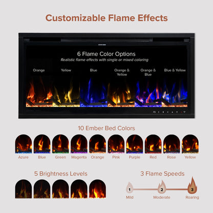 Slim Wall Mounted Electric Fireplace