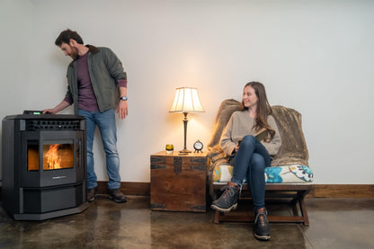 Pellet Stove with 55 lb Hopper for Large Spaces