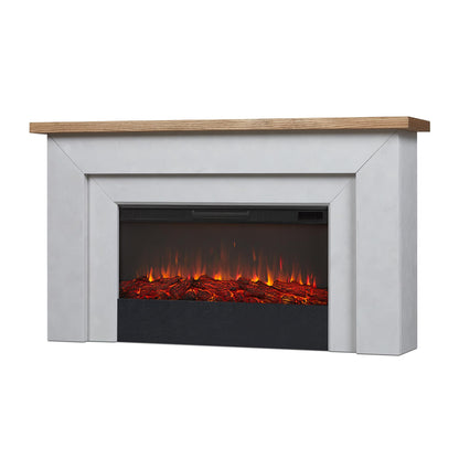 68" Electric Fireplace with Mantel and Remote Control