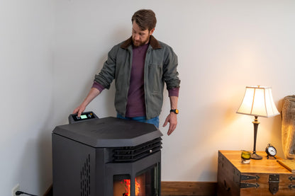Pellet Stove with 55 lb Hopper for Large Spaces