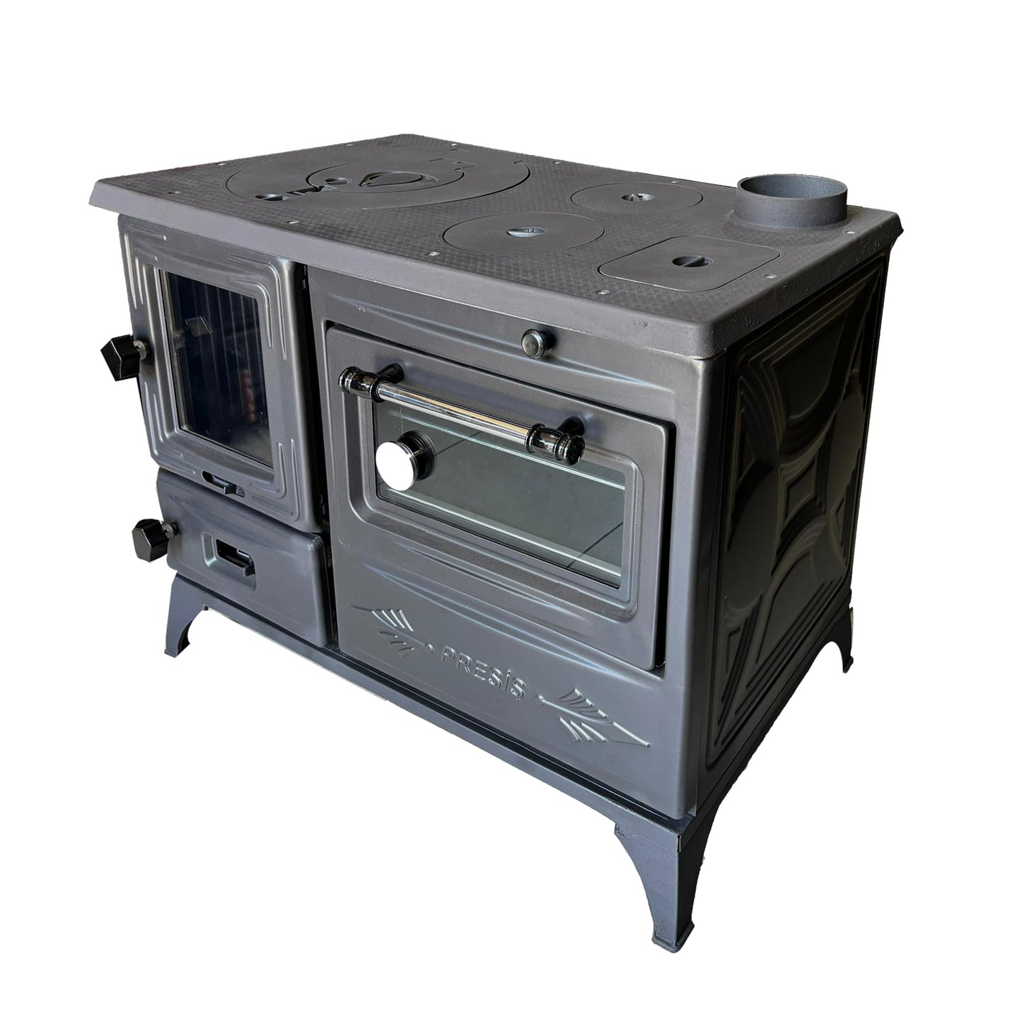 Cast Iron Stove Pipe Kit with Elbow Connector