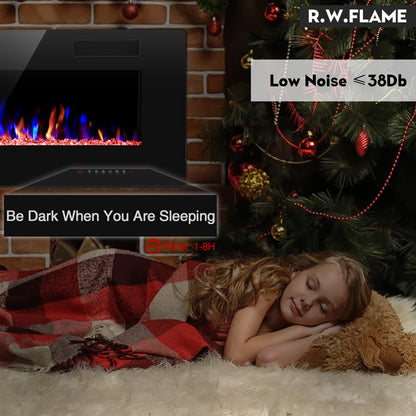 Ultra Thin Recessed Wall Mounted Electric Fireplace